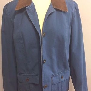 Blue LL Bean Barn Coat Size Medium